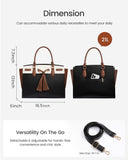 LOVEVOOK Laptop Bag for Women,15.6 Inch Work Tote Bag with Large Cup Holder,Leather Computer Bag Teacher Bag Handbag,Office Gifts for Women