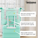 imiomo 3 Piece Luggage Sets,Suitcase with Spinner Wheels,Luggage Set Clearance for Women Man, Lightweight Rolling Hardside Travel Luggage with TSA Lock (Green, 5PCS)