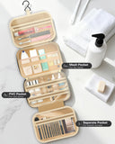 HOTOR Hanging Toiletry Bag - Spacious Travel Toiletry Bag for Women & Men, Multi-Pocket Makeup Organizer, Travel & Cruise Essentials for Business Trip, Gym, Black, 11.0" x 8.7" x 3.9"