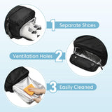 SUIKIHUM Travel Backpack for Men & Women, Carry on Laptop Backpack, Water-Resistant Oxford Fabric, Fits 16" Laptop, Anti-Theft & Luggage Strap, Black