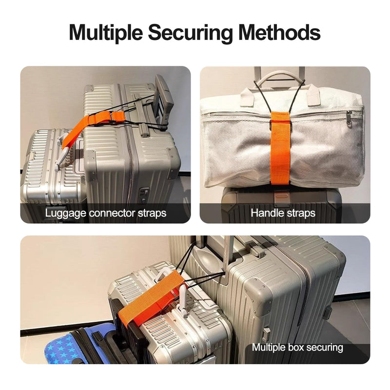 2 PCS Luggage Straps for Suitcase, Luggage Connector Straps,Multi-Functional Adjustable Durable Elastic Straps