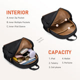 TENSTAR Mini Backpack for Women Stylish Convertible Back Pack Purse, Light Weight Daypack Purses Daily Backpack Cute Bookbag for College Travel, Black