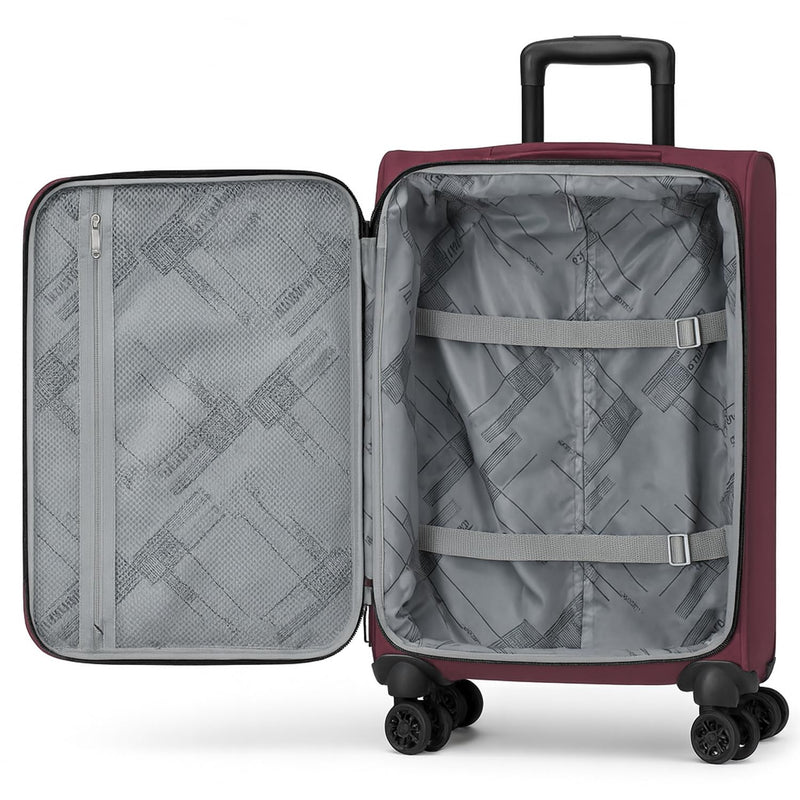 World Traveler Dejuno Jasper 24-Inch Lightweight Expandable Spinner Luggage - Burgundy