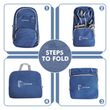 ZOMAKE Lightweight Packable Backpack 30L, Foldable Hiking Backpacks Water Resistant Compact Folding Daypack for Travel(Navy Blue)