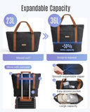 LIGHT FLIGHT Luggage Sets, Carry On Luggage 22x14x9 Airline Approved, Carry On Travel Bag Suitcases with Wheels, Expandable Hardside Lightweight Rolling with TSA Lock 2-Piece Set (DB/20),Black/Brown