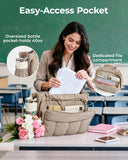 BAGSMART Tote Bag for Women, Teacher Tote with Insulated Compartment, Large Puffer Work Tote Handbags for Work