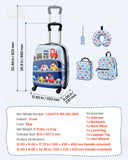 VEVOR Kids Luggage Set, 5 Piece, 18 Inch Hardside Rolling Wheels Suitcase with Backpack & U-shape Pillow, Truck Kids Carry on Luggage Set, Holiday Birthday Gift for Girls Boys, Airline Approved