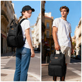 Maelstrom Laptop Backpack, Fits 15.6-17.3 Inch Travel Backpack Gift for Women Men, Waterproof College School Computer Bag, Anti-theft Business Work Bag with Luggage Strap (Black, 15.6 Inch)