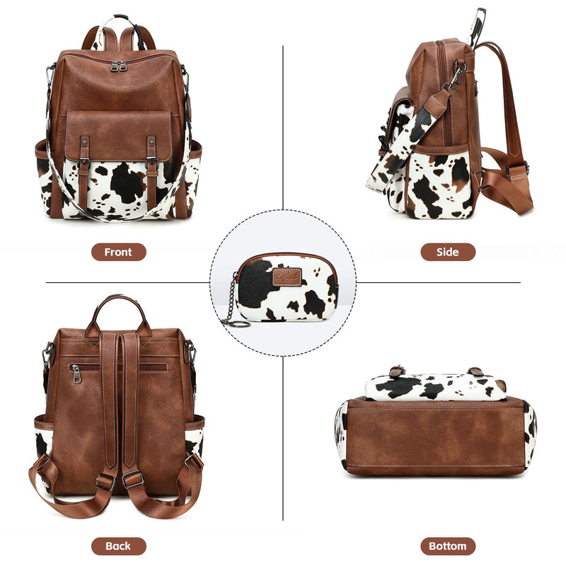 AGLOD Backpack Purse for Women PU Leather Back Packs Designer Ladies Shoulder Bag Fashion Faux Work Travel Handbags