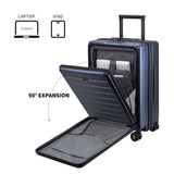 LEVEL8 Road Runner Carry On Luggage 20" Inch with Laptop Backpack-Blue