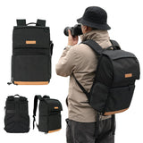 K&F Concept 22L Camera Case for Photographers Large Capacity Camera Bags with Raincover, 15.6 Inch Laptop Compartment for Camera Drone Bags