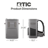RTIC 48 Can Ultra-Tough Backpack Cooler, Insulated, Waterproof, Leakproof, Portable, Floating Bag for Beverage, Drink, Lunch, Outdoor, Beach, Car, Camping, Picnic, Fishing, Boat, 26L, Graphite