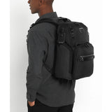 Tumi Mens Search Backpack Navy Coated Canvas One Size