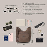Criss Cross - Lightweight 10"x11" Womens Crossbody Nylon Travel Bag, Everyday Bag