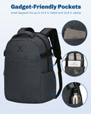 Hynes Eagle 2 in 1 Travel Backpack 22 inches Carry on Luggage 63L Rolling Backpack for Men Women with Packing Cubes 3PCS Set Gray Blue