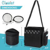 CLAWIST Dog Travel Bag - Airline Approved, 2 Food Containers, 2 Bowls, Treat Pouch & Accessories
