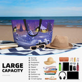 Mosytuky Large Beach Bag For Women, Christmas Igloo Waterproof Sandproof Zipper Beach Tote Bag For Gym Beach Travel Pool Yoga Shopping