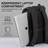 mixi Travel Laptop Backpack for Women & Men Carry On Backpack fits 16'' Laptop, Waterproof Lightweight Casual Hiking Weekender Bags Rucksack,17 Inch, Knight Black