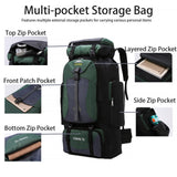 Lawaia 70L Hiking Backpack Large Camping Pack Backpacking Bag Rucking Backpacks Outdoor Trekking Travel Rucksack for Men Women-Black
