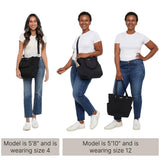 Baggallini Carryall Daily Tote Bag - 11.5" x12.5” Lightweight Nylon Travel Beach Bag Personal Item w/Luggage Sleeve