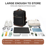 GOLF QUALITY Travel Backpack for Women - Carry On Travel Laptop Backpack,Personal Item Travel Bag Waterproof Large Casual Daypack Backpack for Business Trip Weekender,17.3Inch,Black