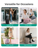 BAGSMART Small Underseat Carry on Luggage with Wheels, 16 inch Small Under Seat Luggage, Lightweight Travel Suitcase for Women, Brown