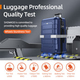 SHOWKOO Luggage Sets 3 Piece Expandable 100% PC Durable Hardshell Suitcase with Wheels TSA Lock Blue