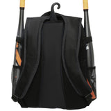 Athletico Youth Baseball Bag - Bat Backpack for Baseball, T-Ball & Softball Equipment & Gear | Holds Bat, Helmet, Glove | Fence Hook (Black)