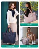 BAGSMART Tote Bag for Women, Foldable Tote Bag With Zipper Travel Large Shoulder Bag Handbag for Work