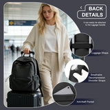 coofay Black Backpack For Women Small Backpacks For School Bag School Backpack For College Bookbag For Women Waterproof Gym Backpack For Men Book Bags