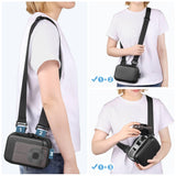 TAAOKA Digital Camera Case, Protective & Lightweight Camera Case with 3 Carrying Ways, Waterproof & Shockproof Small Camera Bag for Power Shot/Sony DSCW800/DSCW830 - Black