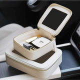 Prite Clear Makeup Bag Cosmetic Organizer Case Waterproof Travel Toiletry Bag Skincare Pouch with Golden Zipper(Beige)