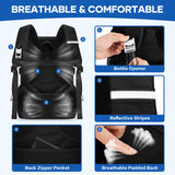 Realcool Backpack Cooler，33 Cans Insulated Leakproof Soft Cooler Bag Lightweight Camping Beach Lunch Backpack for Men Women,23L,Black