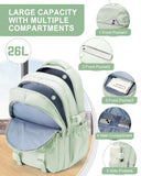 Waterproof Aesthetic Backpack For School, Cute High School Bookbag For Teen Girls Boys, Lightweight Casual Daypack Backpack For Women Men, College Backpack With Lots Of Pockets（MintGreen）