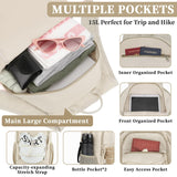 ZOMFELT Hiking Backpack for Women Men, 15L Lightweight Packable Backpack for Trip, Water Resistant Small Travel Backpacks, Foldable daypack for Hiking, Walking, Cycling, Camping, Beige