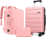 UKEIN Luggage Set with Backpack,Polycarbonate Carry On Luggage Airline Approved with Spinner Wheels, Hardshell Travel Suitcase with TSA Lock,Suitcase Set 3 Piece