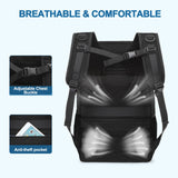 MOSISO Cooler Backpack, 40 Cans Large Capacity Leakproof Insulated Soft Backpack Cooler, Portable Lightweight Beach Cooler Bag for Men Women, Waterproof Lunch Bag for Picnics Camping Hiking,Black