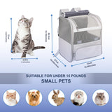 Pesen Cat Backpack Carrier, Breathable & Foldable Pet Carriers for Cats, Small Dogs and Rabbits Under 15 lbs, Airline Approved Dog & Cat Carrier Backpack for Hiking, Travel, Camping, Light Gray