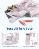 BAGSMART Clear Bag for Stadium Events 12 x 6 x12, Clear Crossbody Bag Tote for Women with Two Ways to Install the Adjustable Strap for Travel, Festival