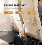 Simple Deluxe Airline-Approved Cat Carrier, 17" x 12" x 12", Soft-Sided Pet Carrier for Cats, Small Dogs, Kittens & Puppies up to 17 lbs, Durable & Collapsible Travel Carrier, Black