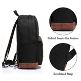 VASCHY Backpack for Men, Unisex Classic Water-resistant College School Backpack Bookbag Laptop Backpack Black