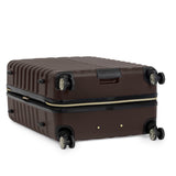 Kenneth Cole REACTION Madison Square Lightweight Hardside Chevron Expandable Spinner Luggage, Chocolate Brown, 28-Inch Checked
