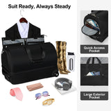 Modoker Convertible Rolling Garment Bag for Travel, Suit Travel Bag with Trolley, Garment Duffel Bag with Wheels & Shoes Compartment for Business Trip, Weekender - Black