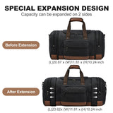 Litvyak Duffle Bag for Travel, 50L Canvas Travel Duffel Bags Overnight Weekend Gym Carry On Luggage Bag for Men & Women(Black)