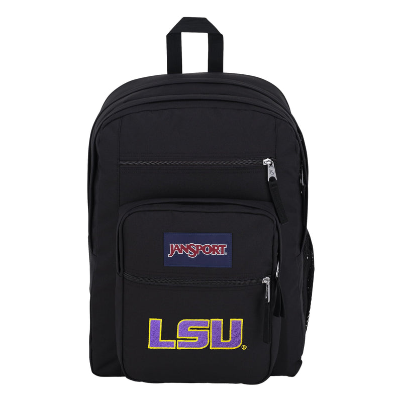 JanSport NCAA Officially Licensed Backpack, Lsu Tigers, Big Student with Padded 15-Inch Laptop Sleeve, 2 Compartment Computer Bag with Bottle Pocket & Haul Handle, Book Rucksack, Black