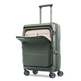 Samsonite Paralux Carry-On Luggage - Innovative Design - Quick Access Front Pocket - Dual Suspension Wheel Technology - TSA Lock - Expandable - Includes Removable Packing Cubes - Olive