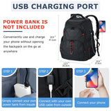 VANKEAN 17.3'' Travel Laptop Backpack TSA Friendly, Water Resistant Anti Theft Extra Large College Backpacks with RFID Pockets, USB Port for Men Women Business Work Bag, Black