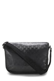 Gucci, Pre-loved Black GG Imprime Buckle Flap Messenger, Black