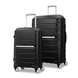 Samsonite Freeform 2-Piece Luggage Set - Carry-On & Large Checked Luggage with Dual Spinner Wheels - Durable Polypropylene Hardshell - TSA Lock, Airline-Approved - Expandable Hard Shell – Black