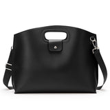 KALIDI Messenger Bag 16 Inch Slim Laptop Vegan Leather Briefcase Crossbody Tote for 15.6" Notebook Computer Work Office Satchel Bag, Black